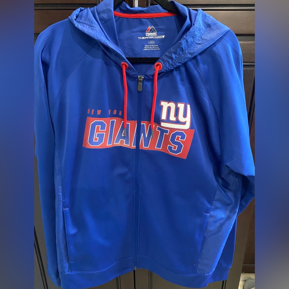 NY Giants fleece wind breaker and fitted hat
